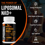 Rossylla Liposomal NAD+ 1300mg capsules on a table