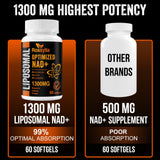 Rossylla Liposomal NAD+ 1300mg capsules with measuring spoon