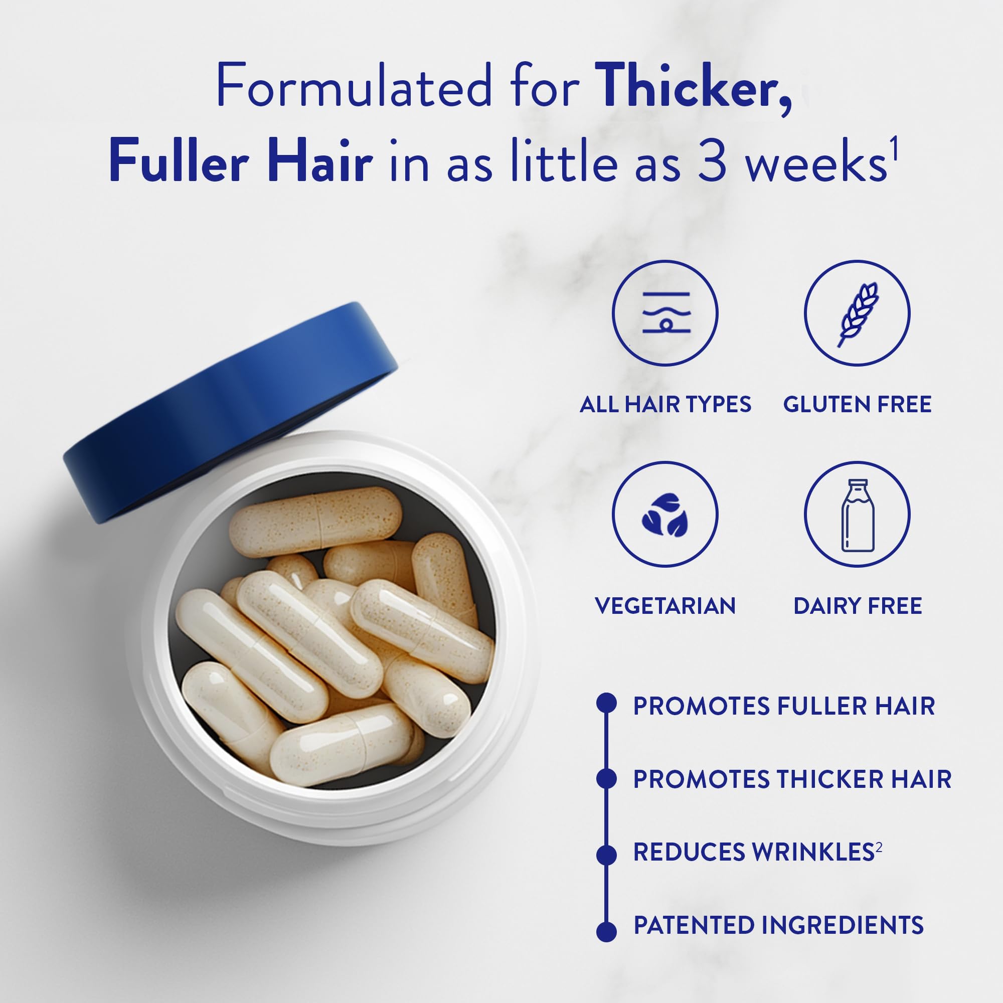 Routine Wellness Hair Growth Vitamins 60 Capsules bottle with label