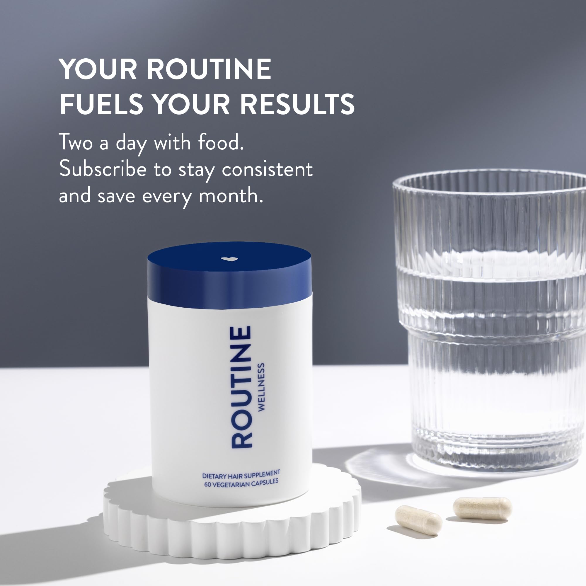 Routine Wellness Hair Growth Vitamins 60 Capsules close-up of capsules