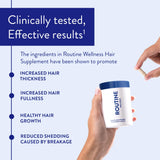 Routine Wellness Hair Growth Vitamins 60 Capsules side view