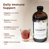Rowe Casa Organics Elderberry Syrup 473ml family-friendly serving
