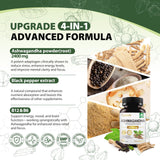 Royavita Ashwagandha Capsules 2400mg open bottle with capsules