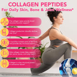 RSGRT Multi Collagen Peptides Powder mixed in a glass of water