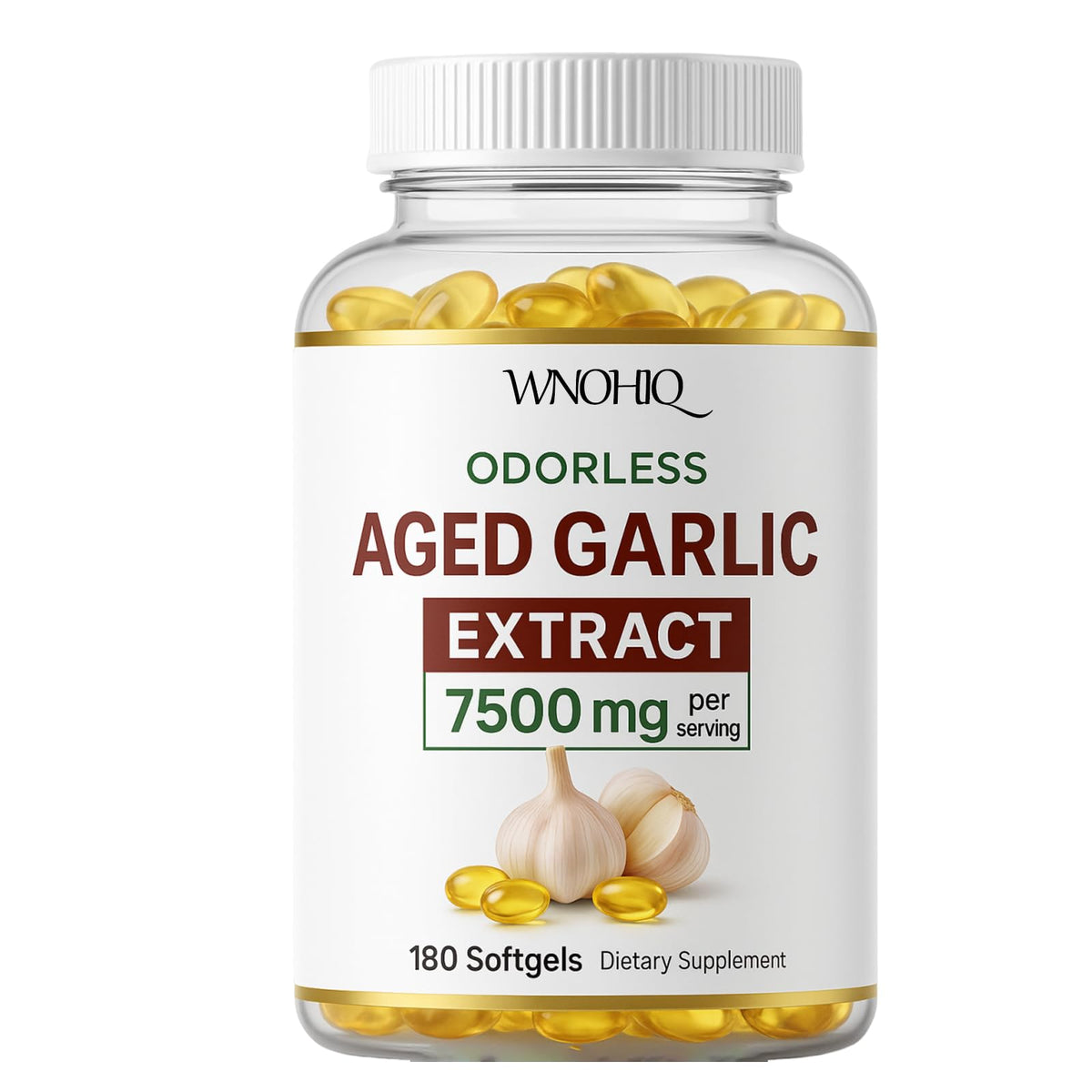 RTQSU Aged Garlic Extract Softgels 360 count front view