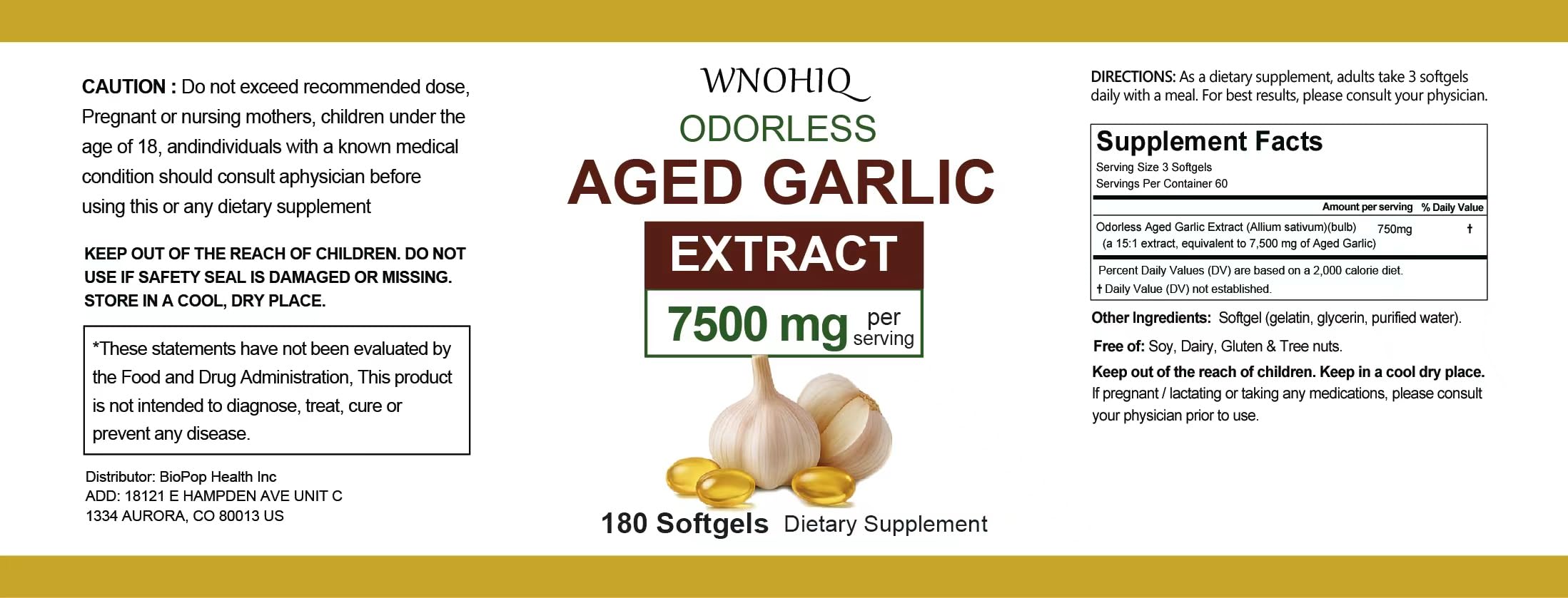 RTQSU Aged Garlic Softgels resealable bottle