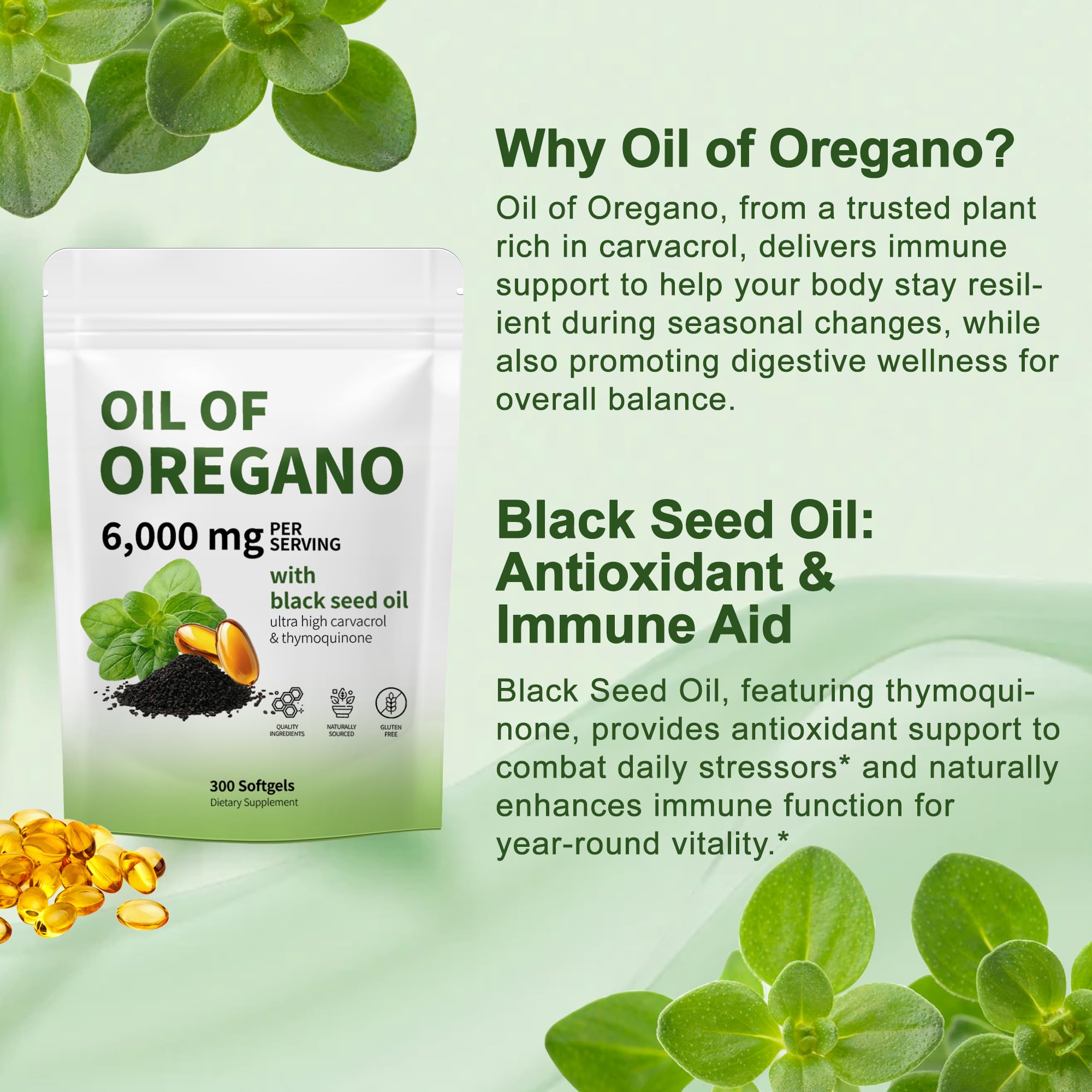 RTQSU Oil of Oregano Softgels lifestyle image
