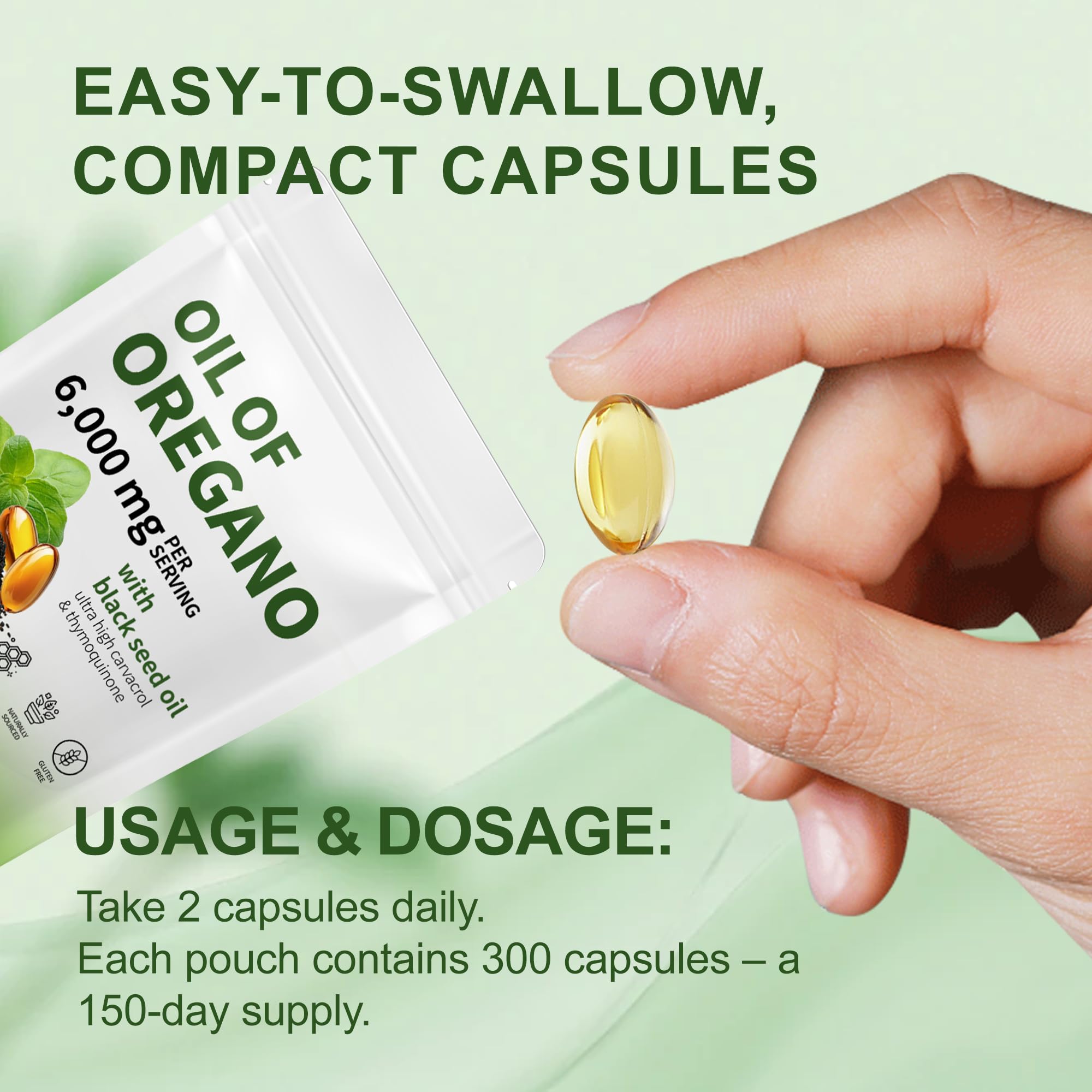 RTQSU Oil of Oregano Softgels nutritional information