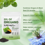 RTQSU Oil of Oregano Softgels on a wooden table