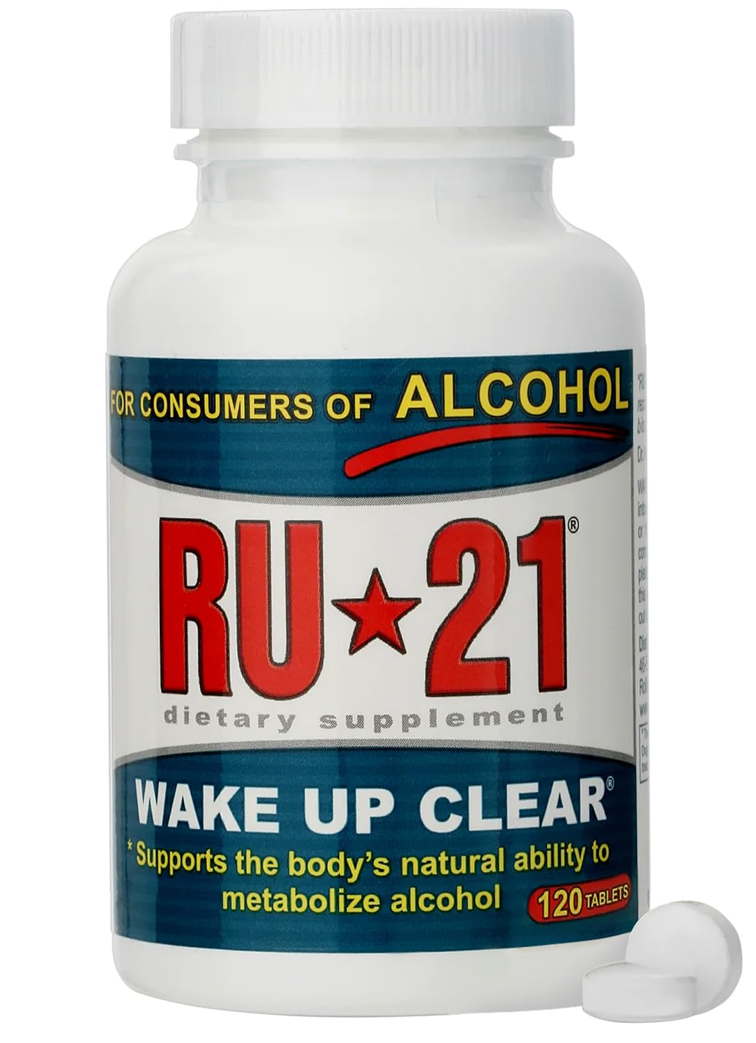 RU-21 Alcohol Support Supplement 60 Tablets front view