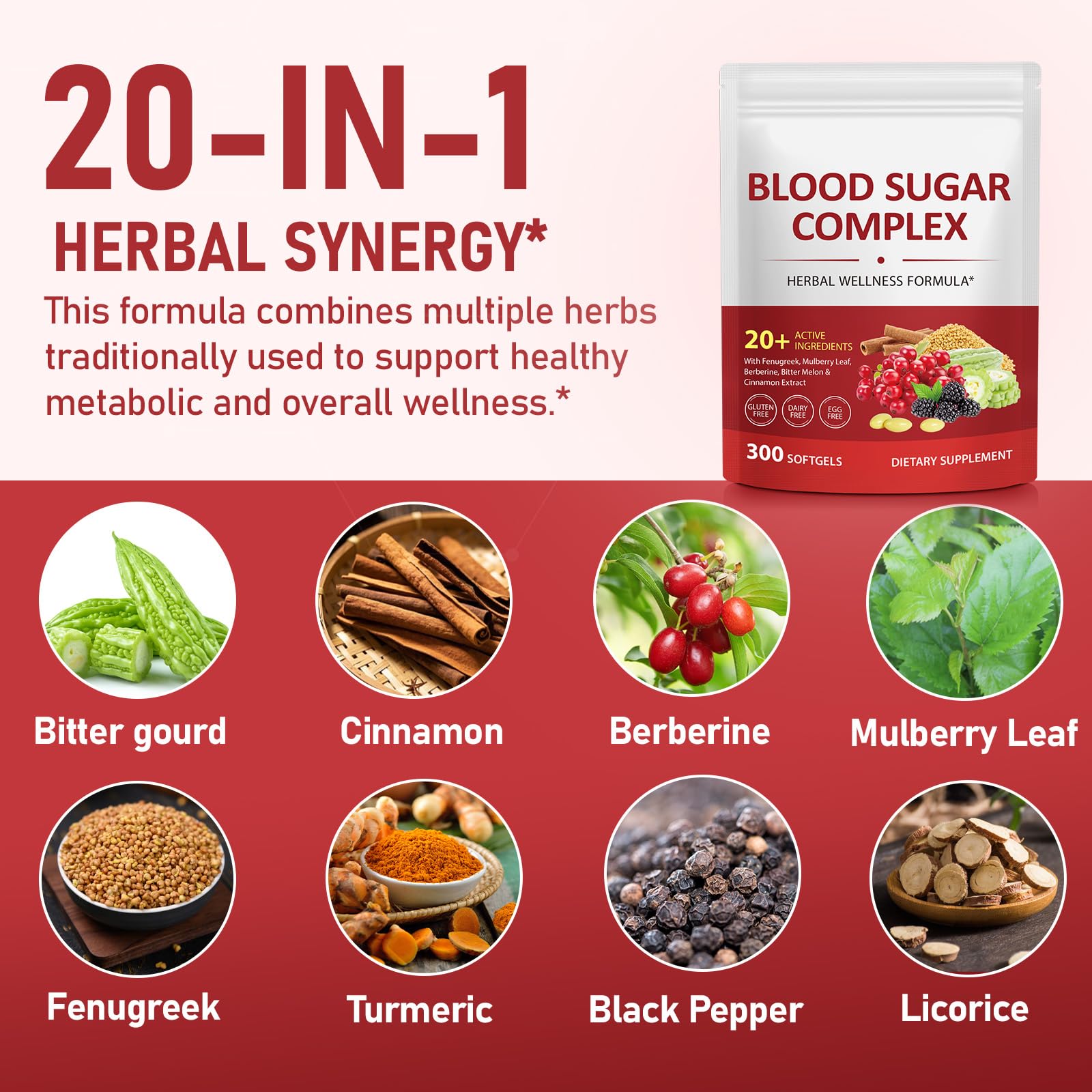 Ruduwu Blood Sugar Complex bottle side view