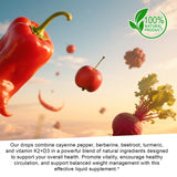 Ruduwu Cayenne Pepper Hawthorn Beet Root Drops with dropper