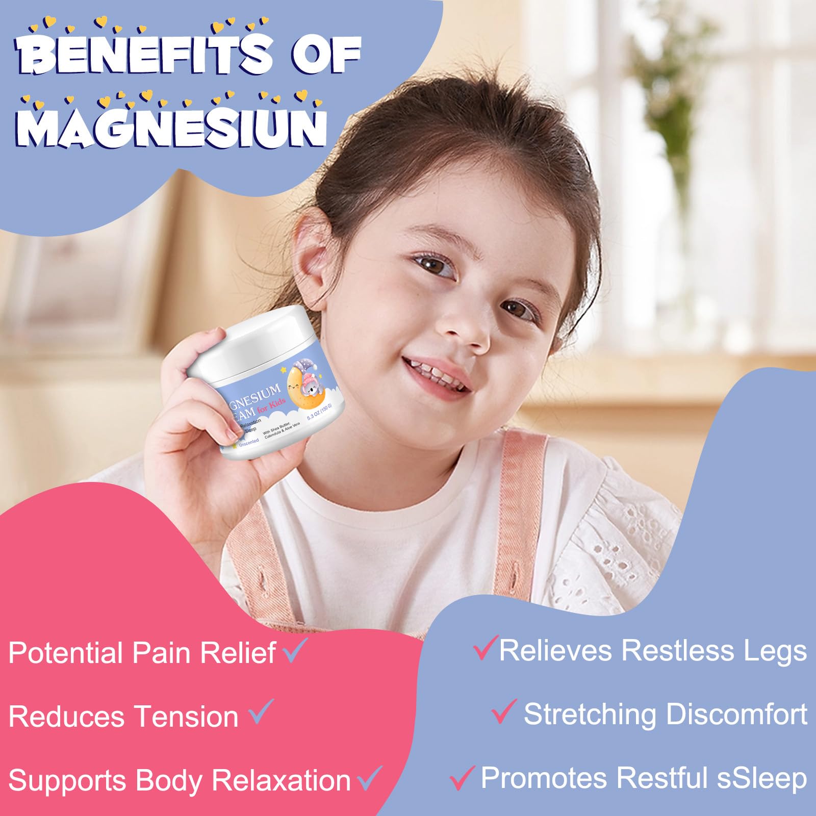 Ruduwu Magnesium Cream for Kids 191g back view