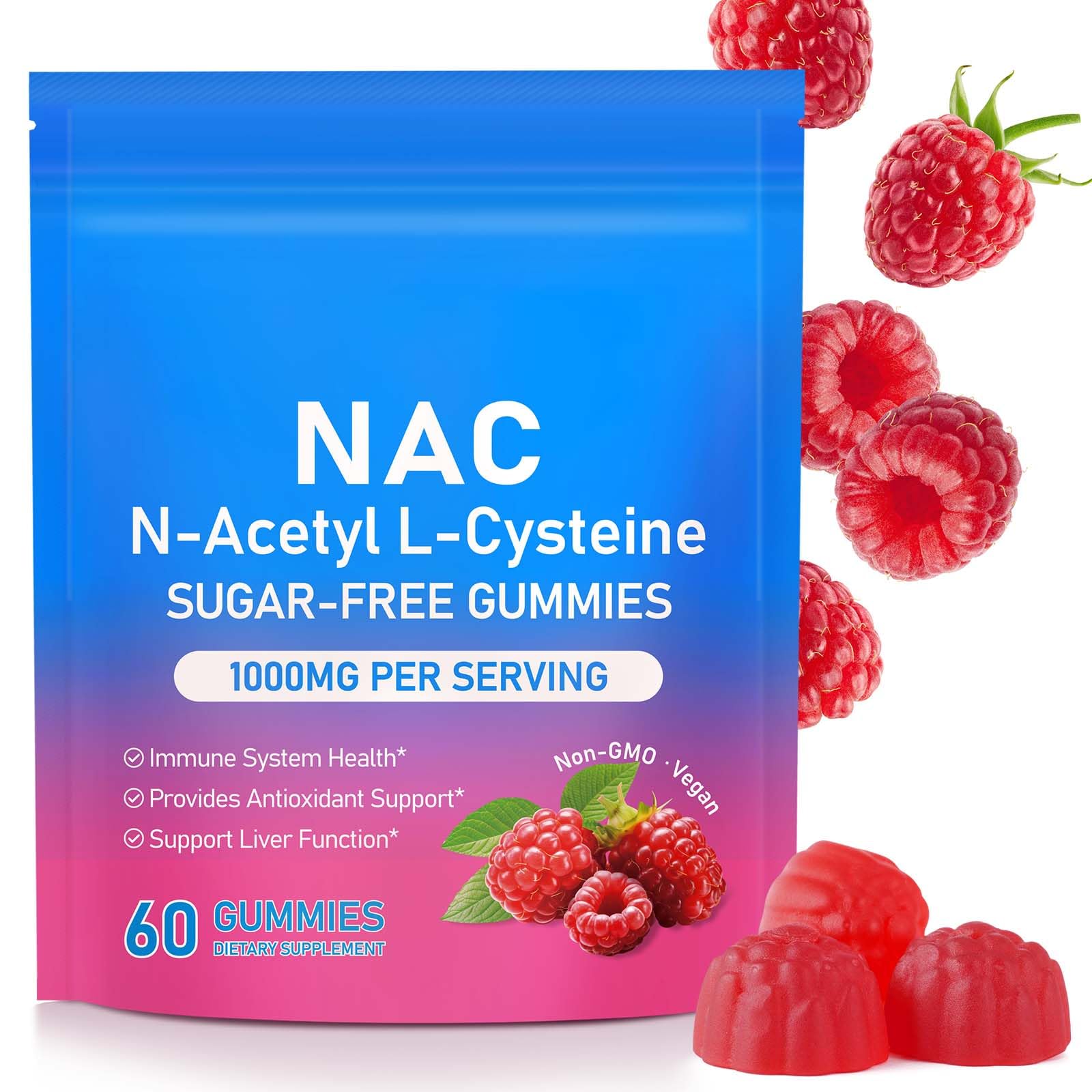 Ruduwu NAC Gummies 1000mg front view packaging