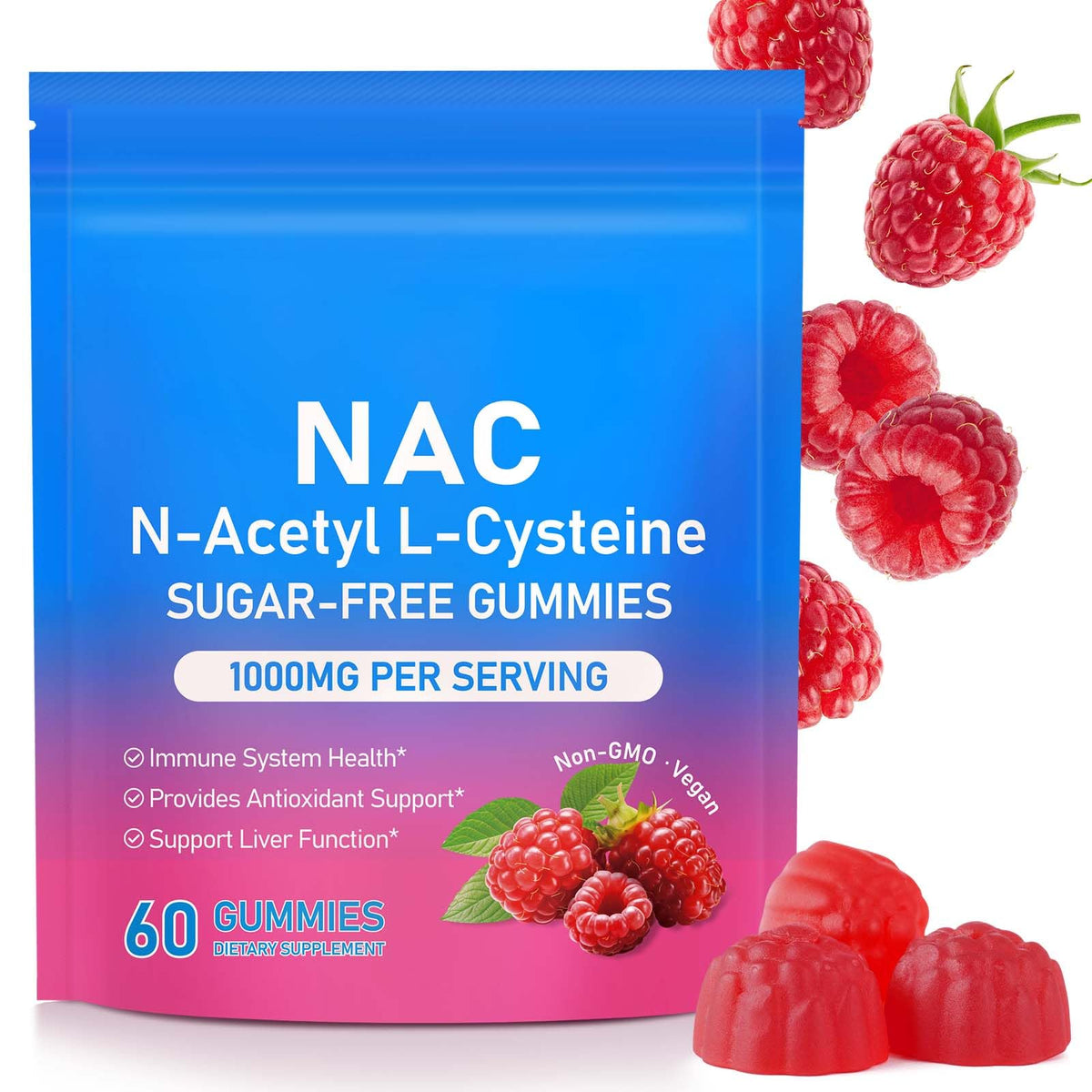 Ruduwu NAC Gummies 1000mg front view packaging