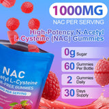 Ruduwu NAC Gummies 1000mg side view showing gummies