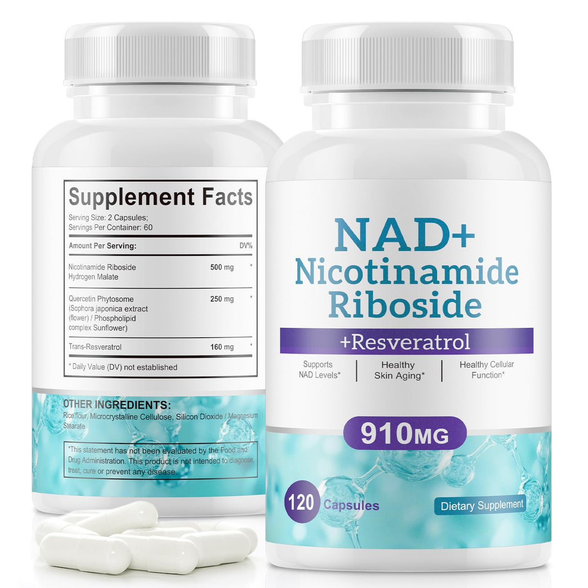 Ruduwu NAD Resveratrol Supplement bottle front view