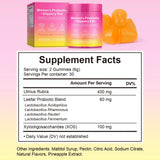 Ruduwu Pineapple Probiotic Gummies side view of packaging