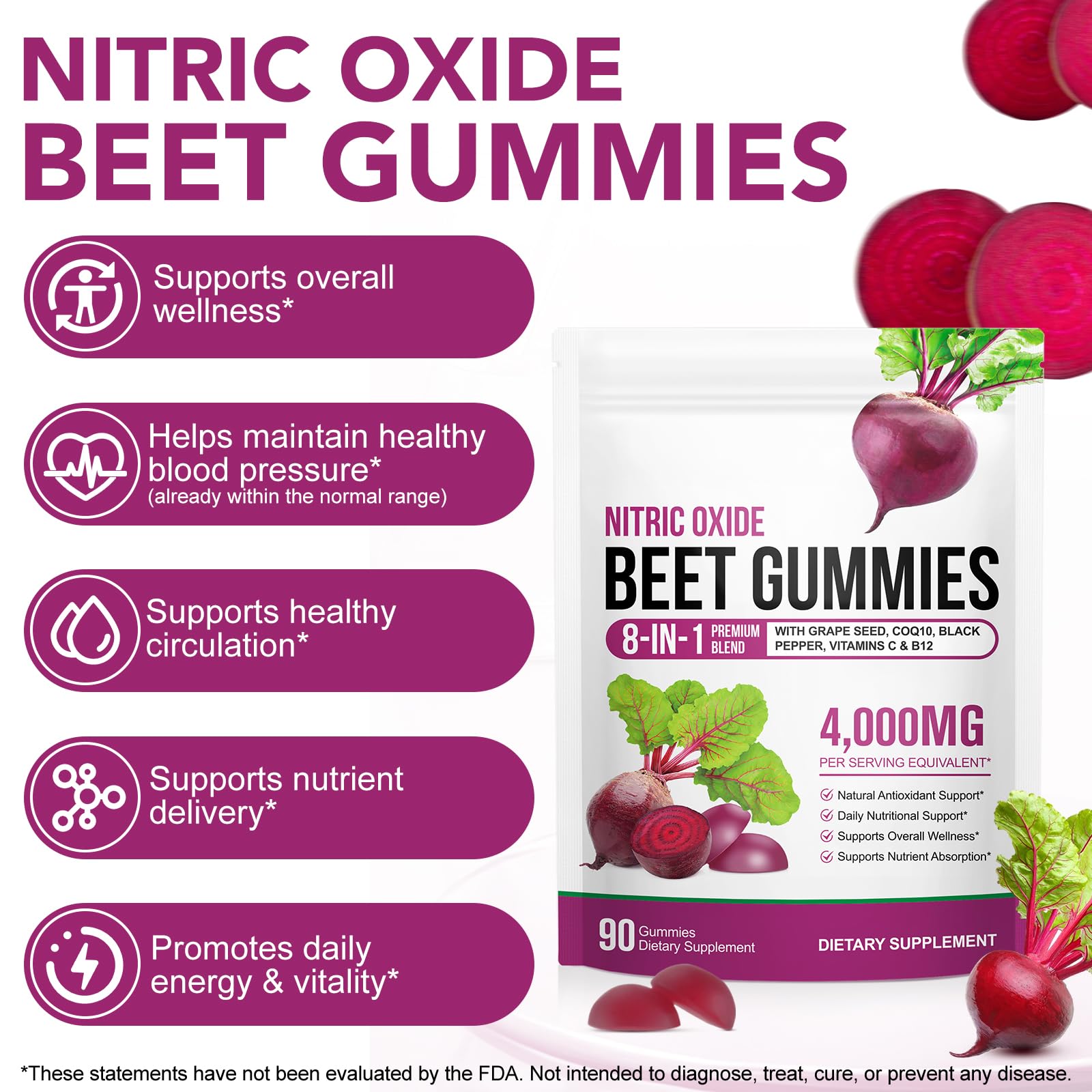 Ruduwu Total Beets Soft Chews packaging side view