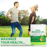 Ruduwu Wild Oregano Oil Softgels 6000mg on a wooden table