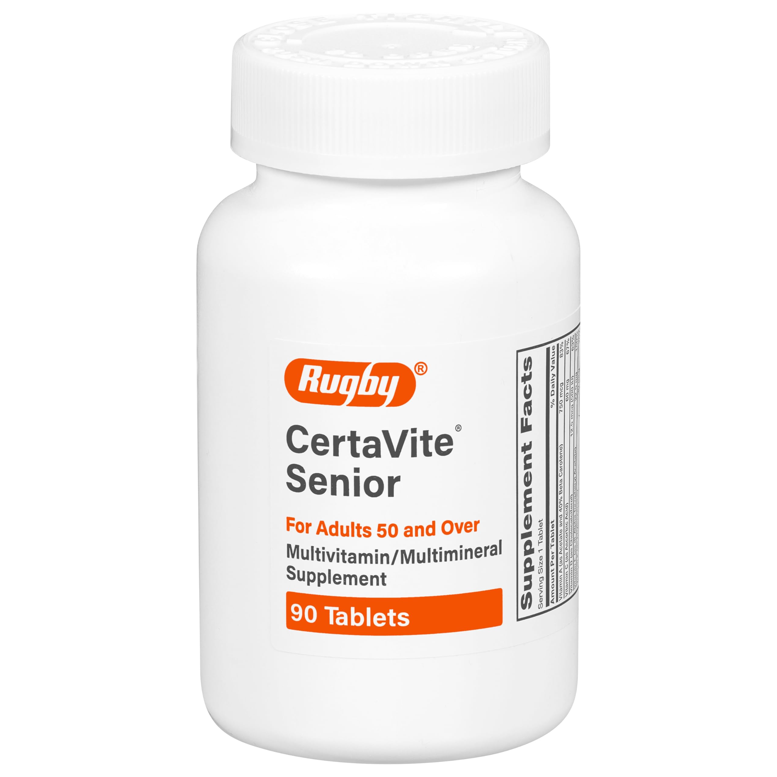 RUGBY LABORATORIES CertaVite Senior Multivitamin 30 Tablets front view