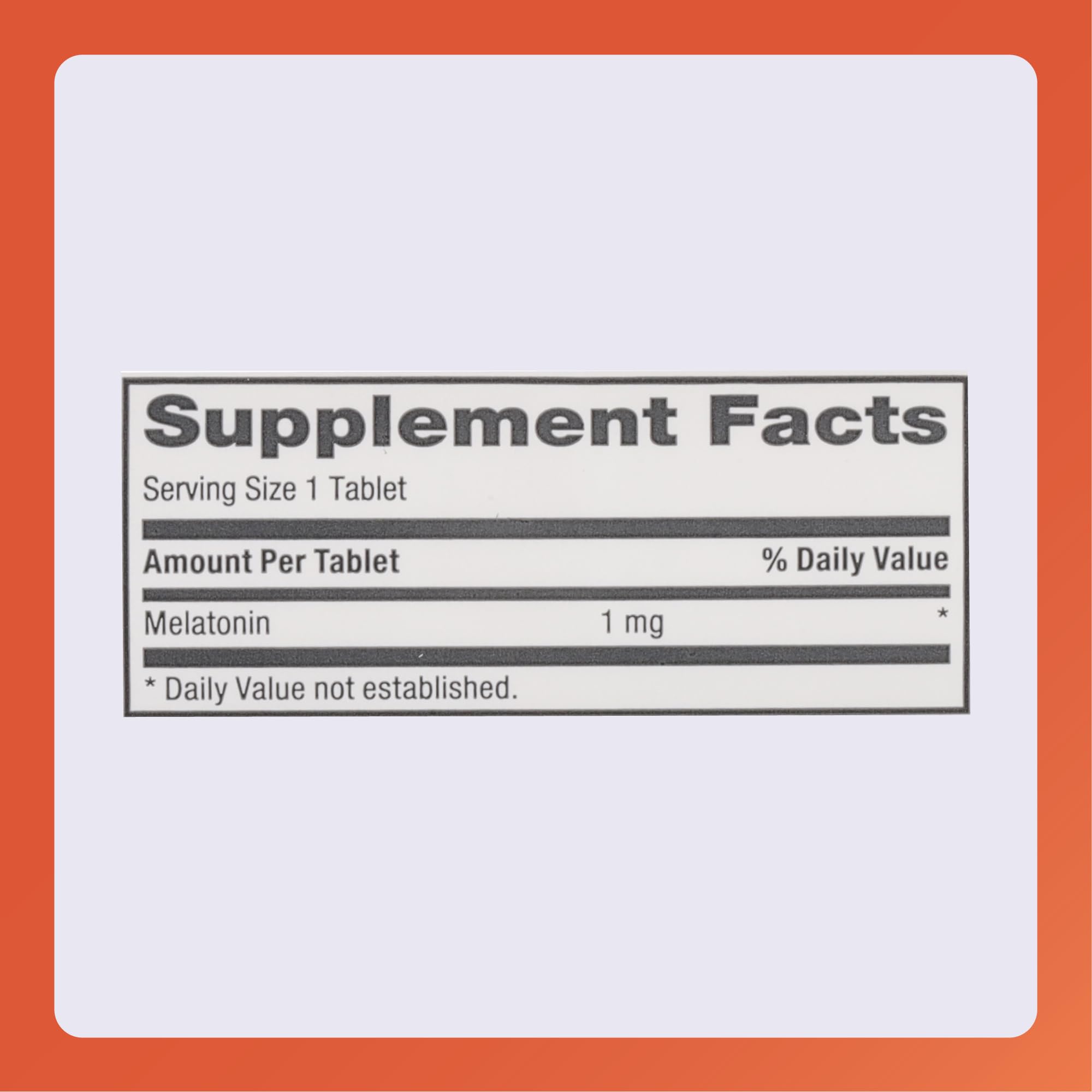 RUGBY LABORATORIES Melatonin 1mg Tablets close-up