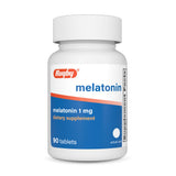 RUGBY LABORATORIES Melatonin 1mg Tablets front view