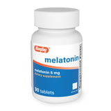 RUGBY LABORATORIES Melatonin Tablets 5mg front view