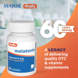 RUGBY LABORATORIES Melatonin Tablets 5mg side view