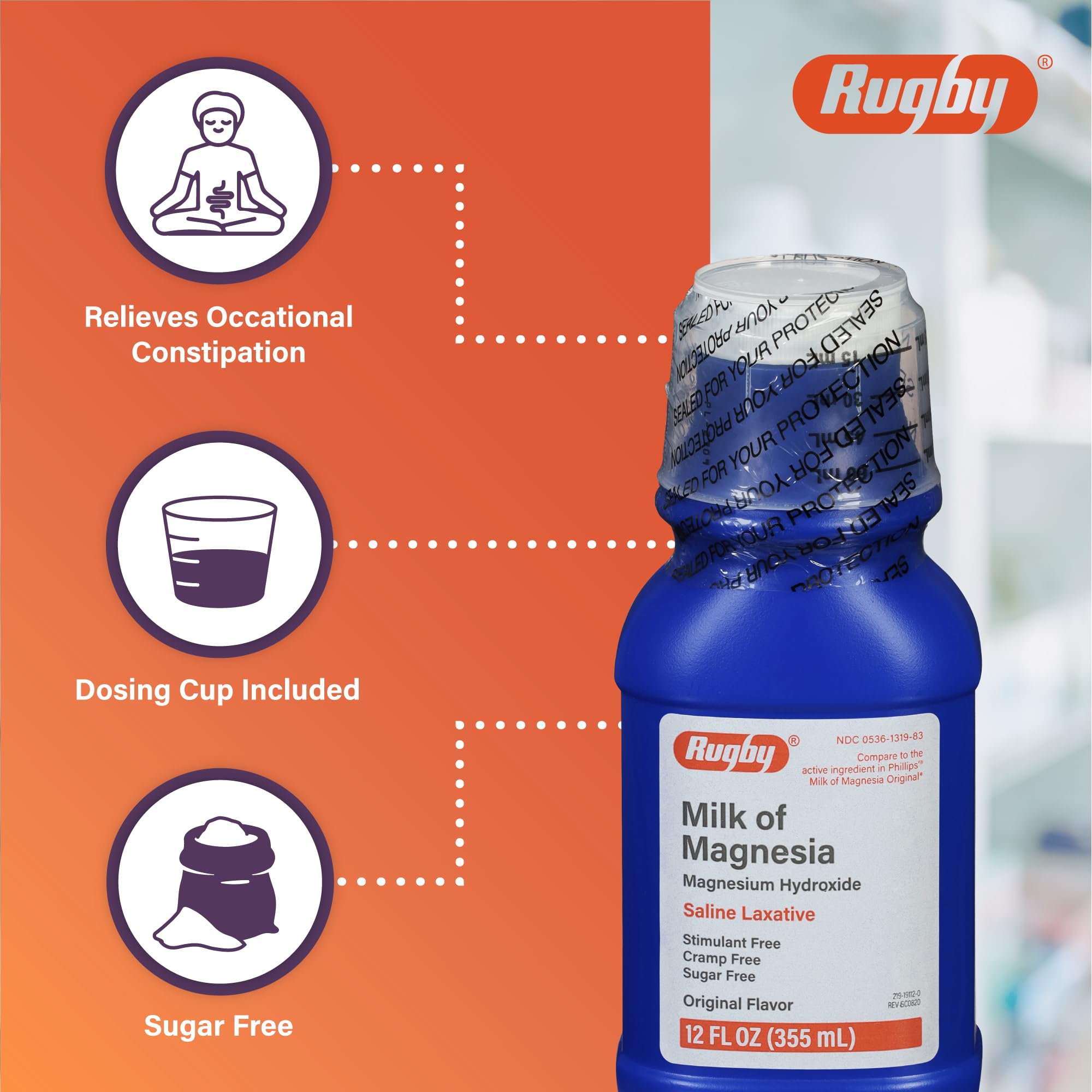 RUGBY LABORATORIES Milk of Magnesia 426g back view