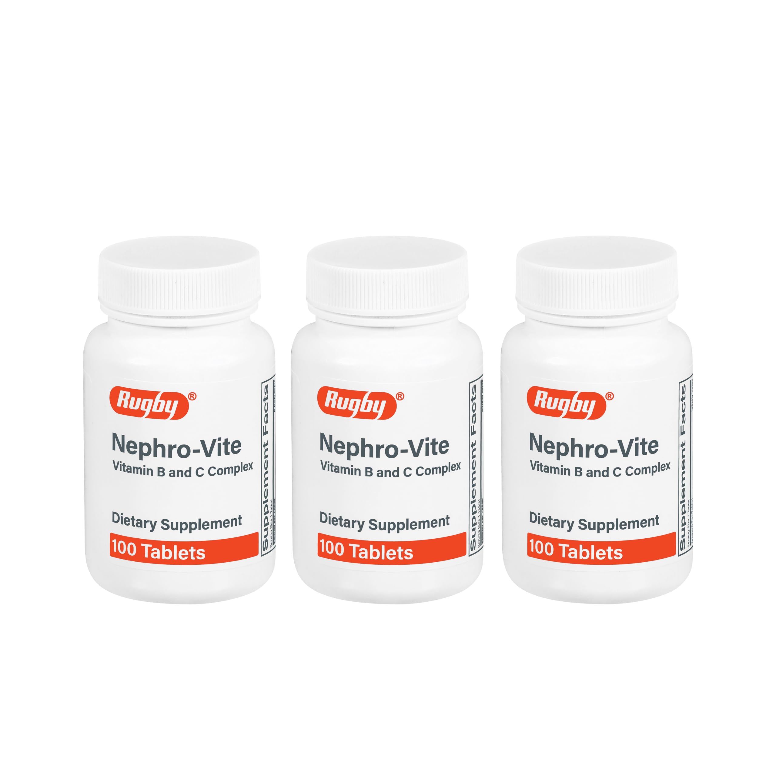 RUGBY LABORATORIES Nephro-Vite Multivitamin Tablets front view