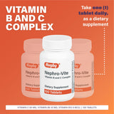 RUGBY LABORATORIES Nephro-Vite Multivitamin Tablets side view