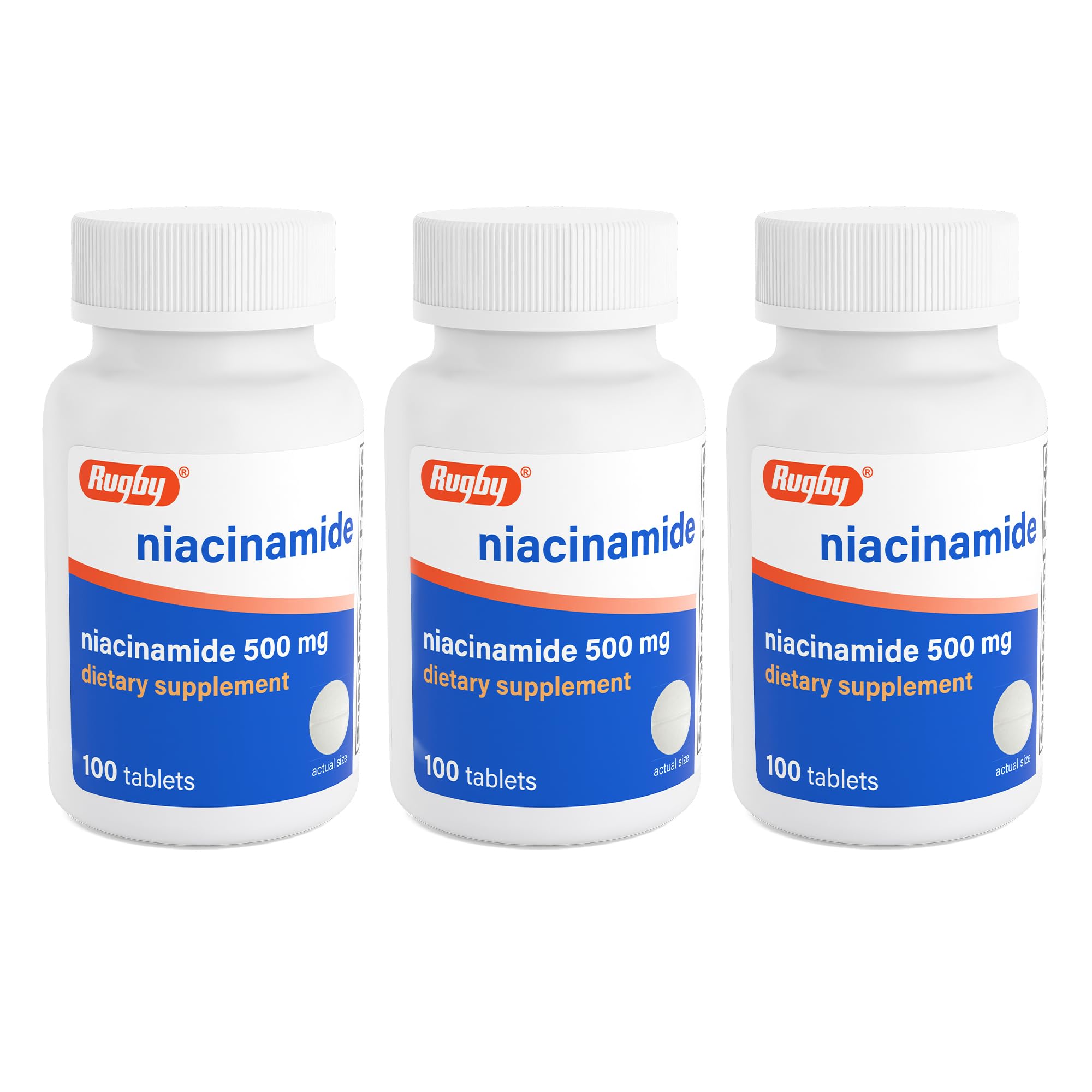 RUGBY LABORATORIES Niacinamide Tablets 500mg front view