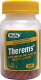 RUGBY LABORATORIES Therems Multivitamin side view showing tablet count