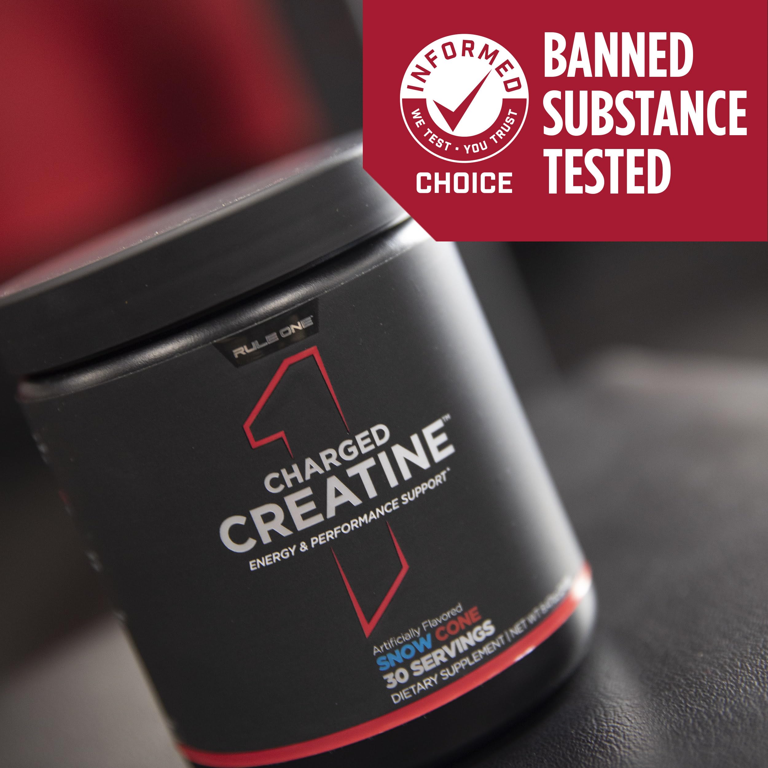 Rule 1 Proteins Charged Creatine 318g lifestyle scene
