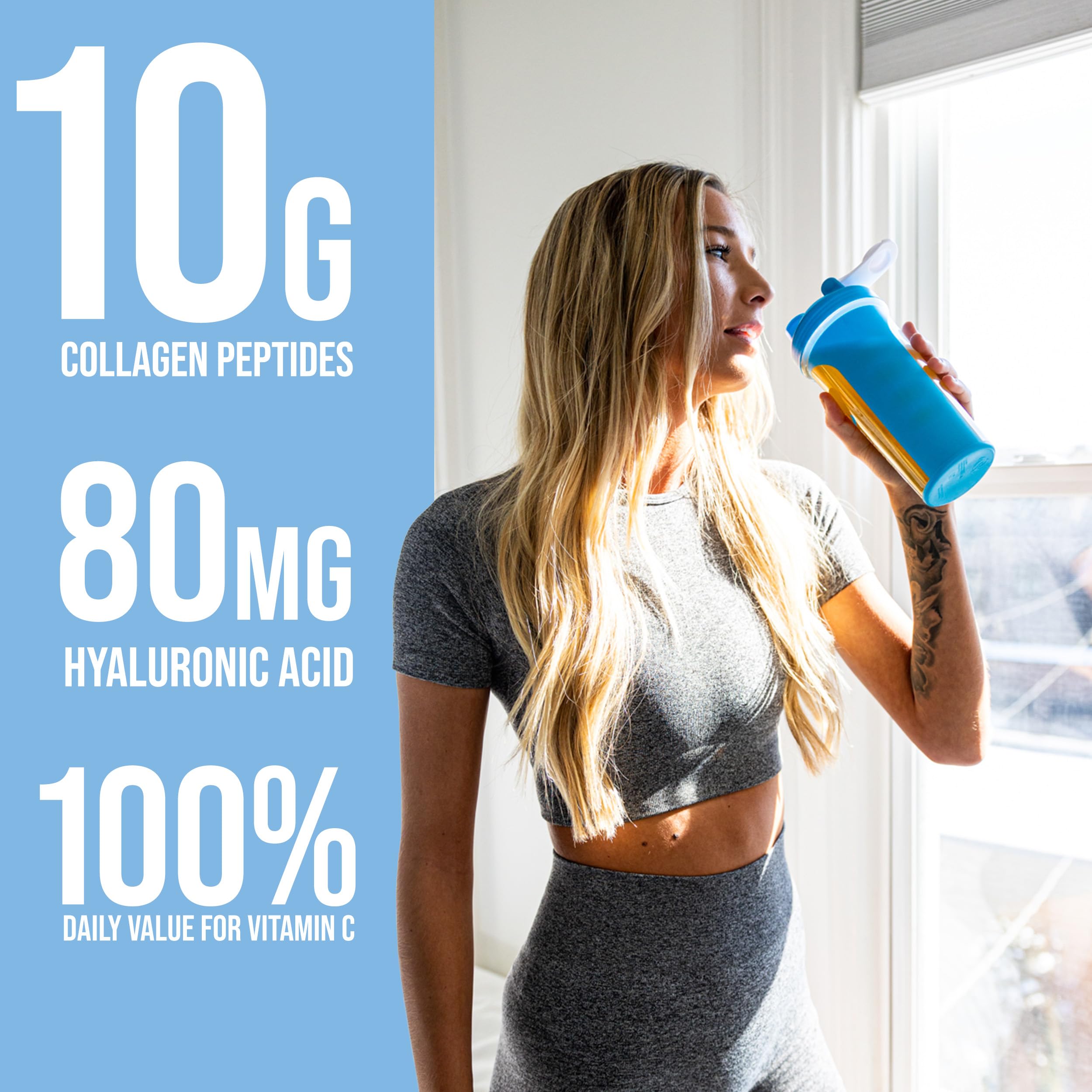 Rule 1 Proteins Collagen Peptides 525g scoop showing powder