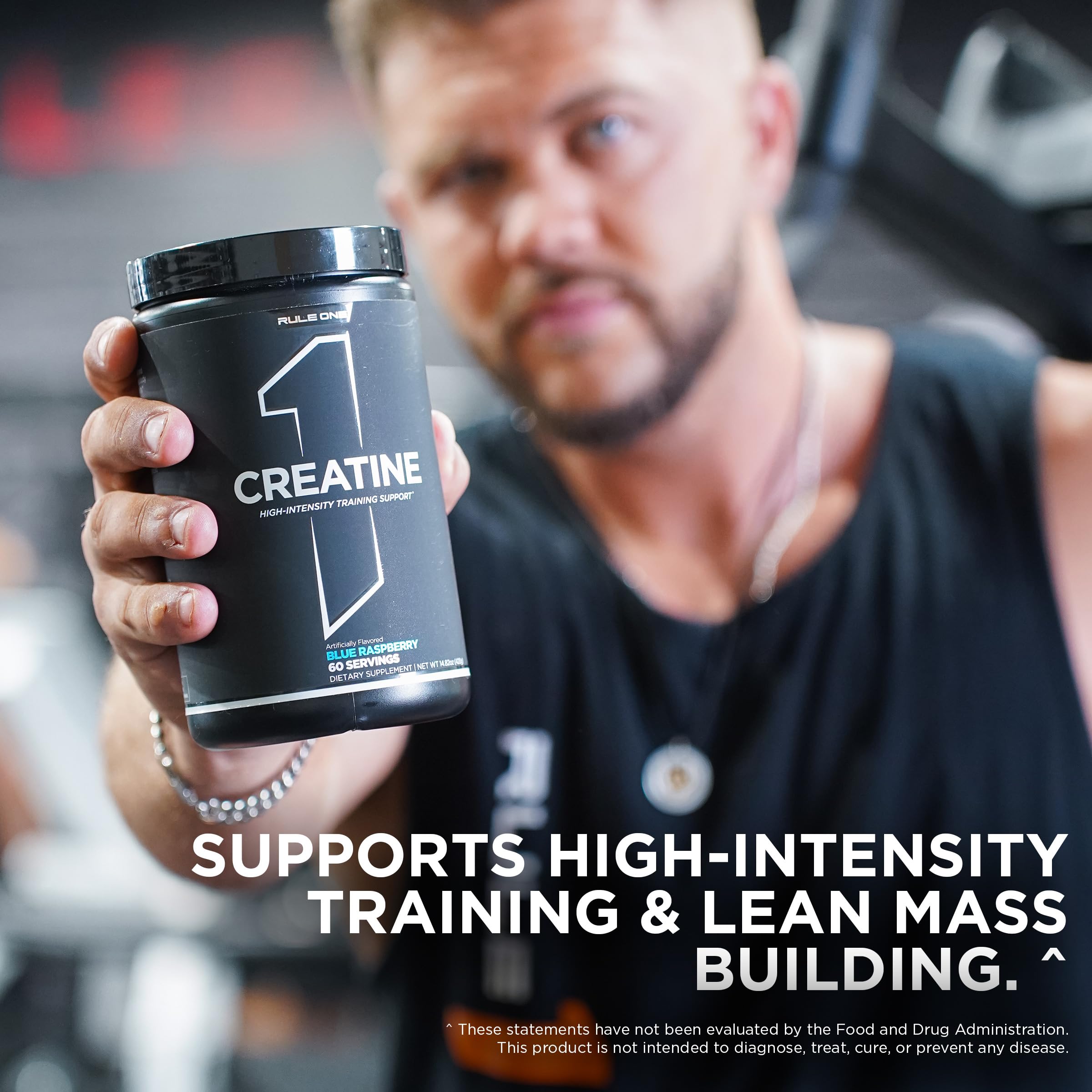 Rule 1 Proteins Creatine Monohydrate 750g side view showing packaging