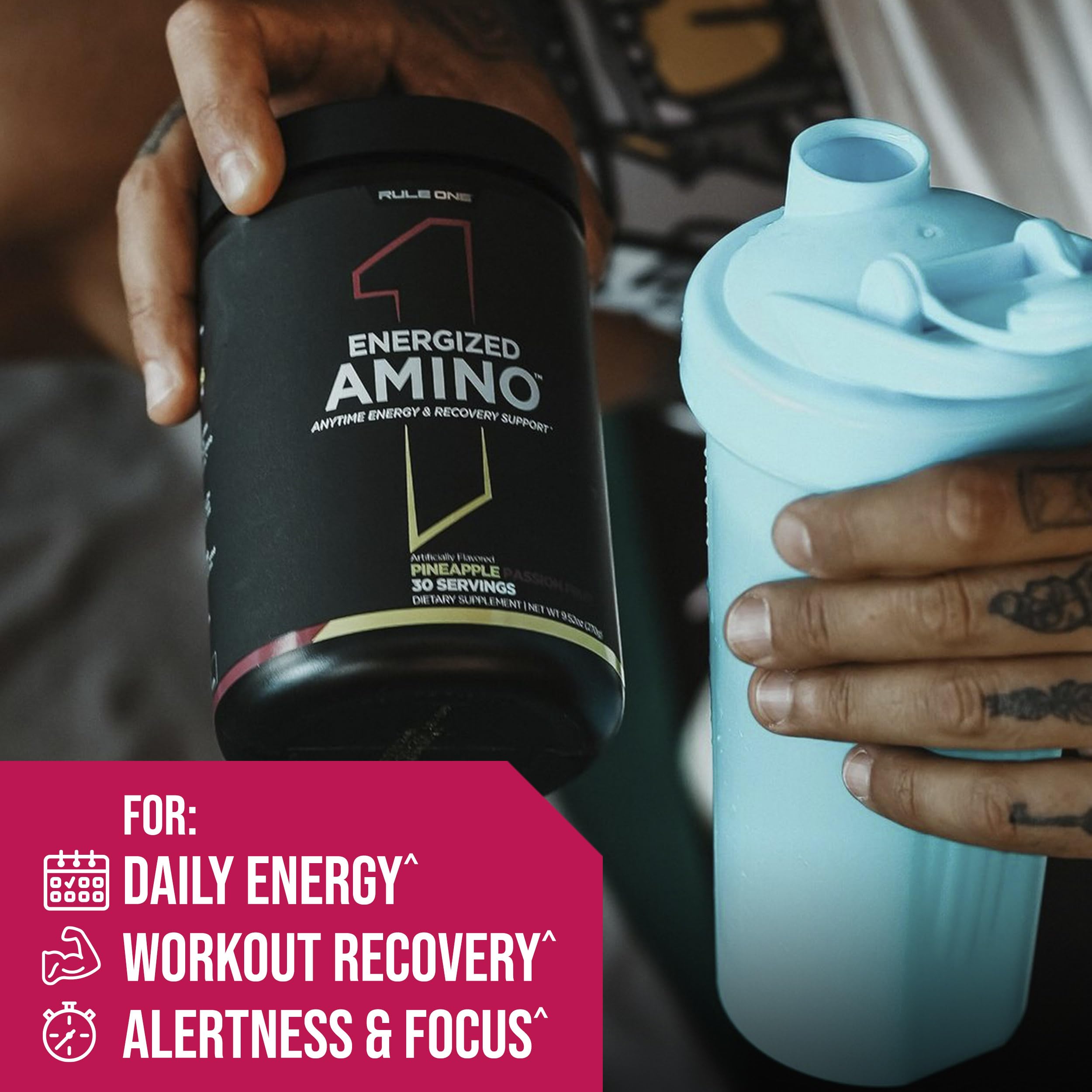 Rule 1 Proteins Energized Amino 354g packaging