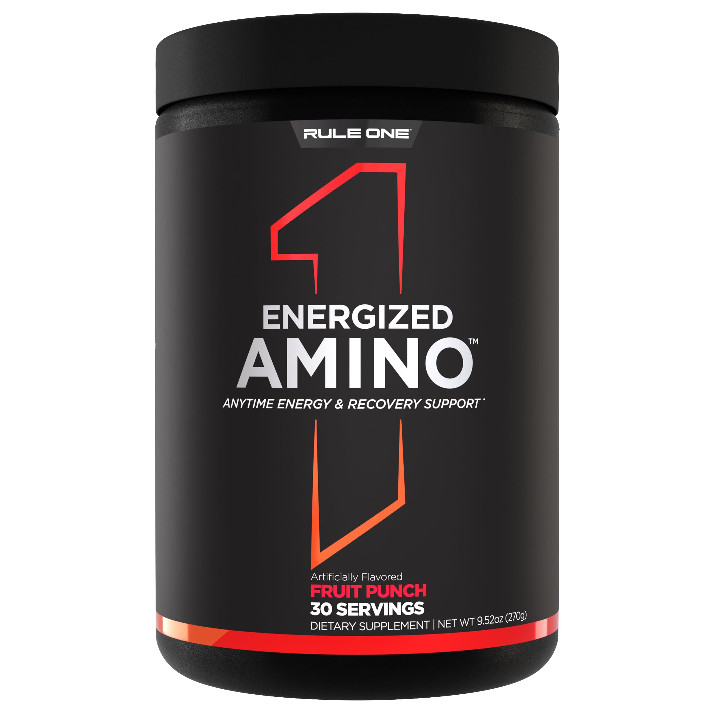 Rule 1 Proteins Energized Amino BCAA Powder front view