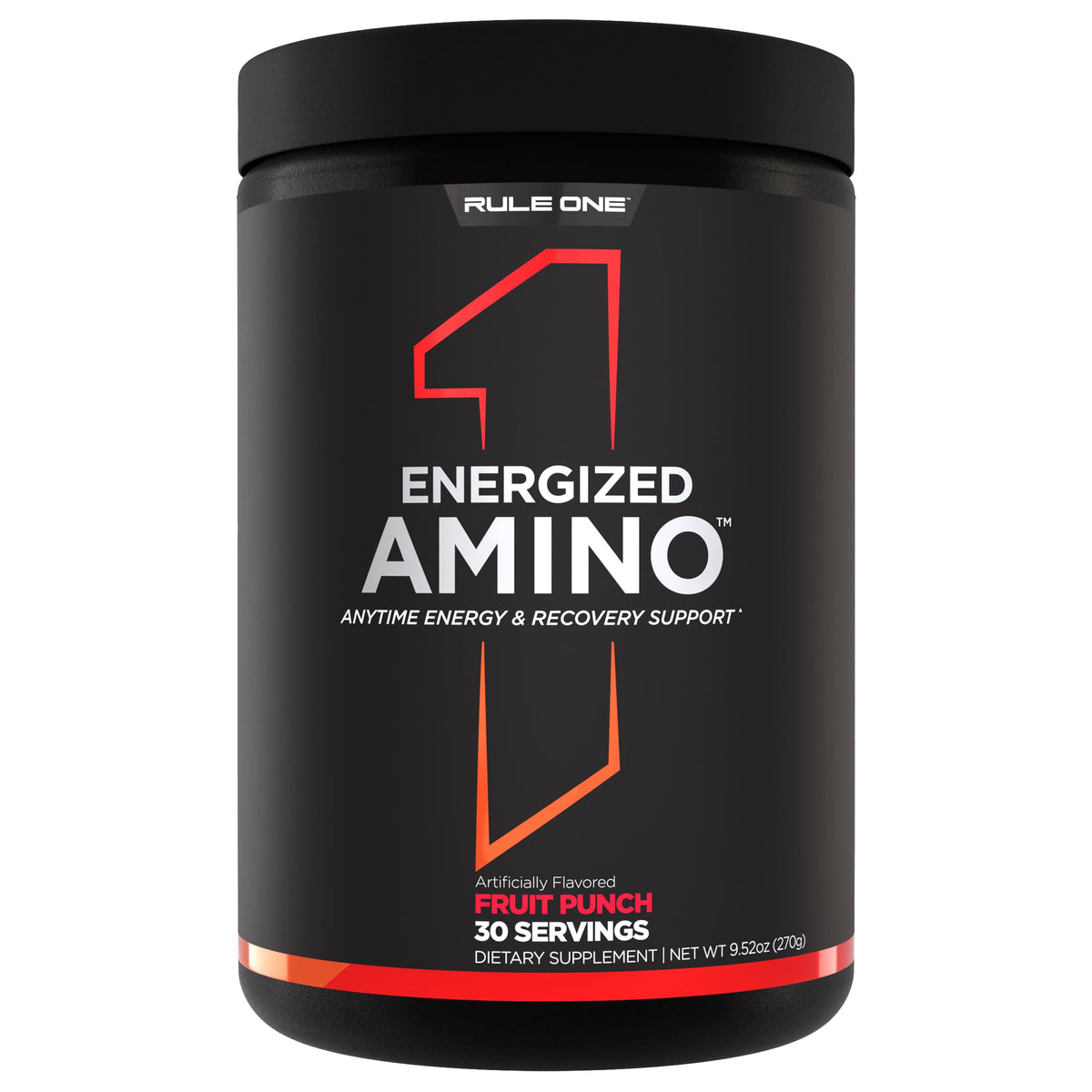 Rule 1 Proteins Energized Amino BCAA Powder front view
