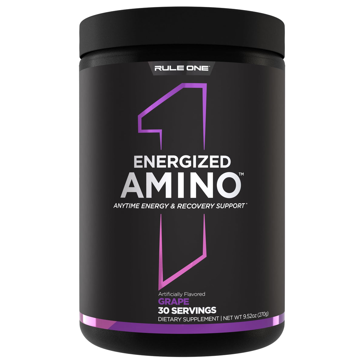 Rule 1 Proteins Energized Amino BCAA Supplement front view