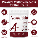 Rulinal Astaxanthin 12mg softgels with dosage information