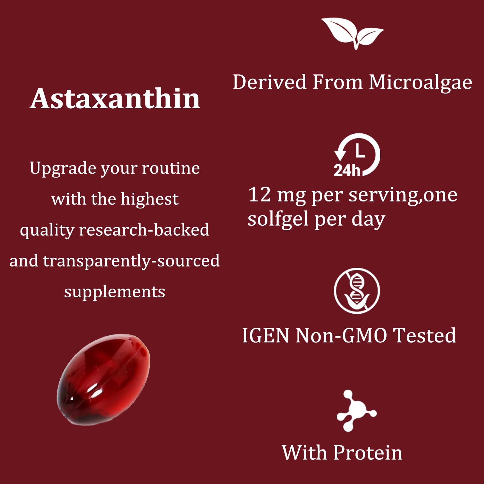 Rulinal Astaxanthin supplement ingredients list