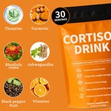 Rulinal Cortisol Drink Powder mixed in a glass