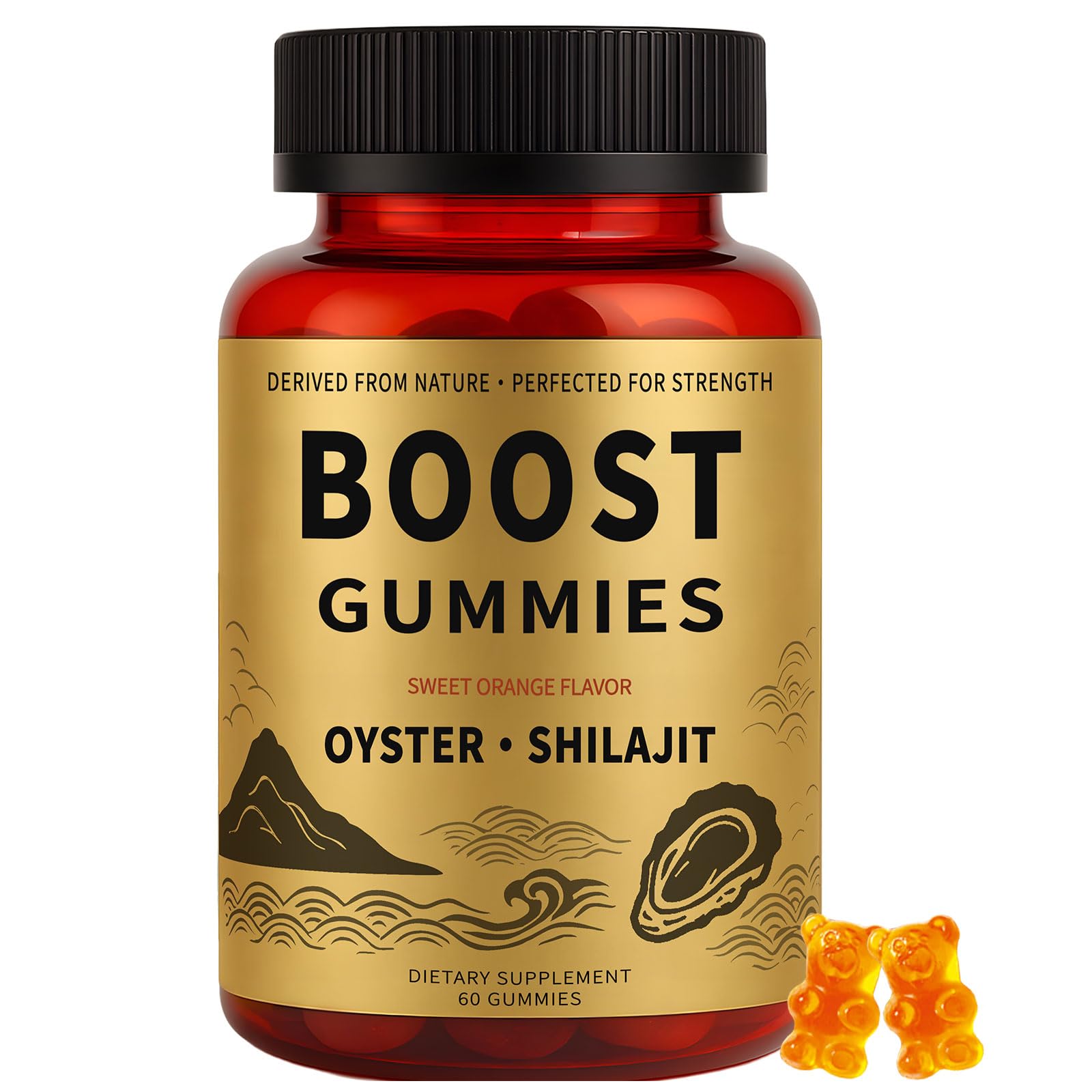 Rulinal support Gummies bottle front view with 60 count