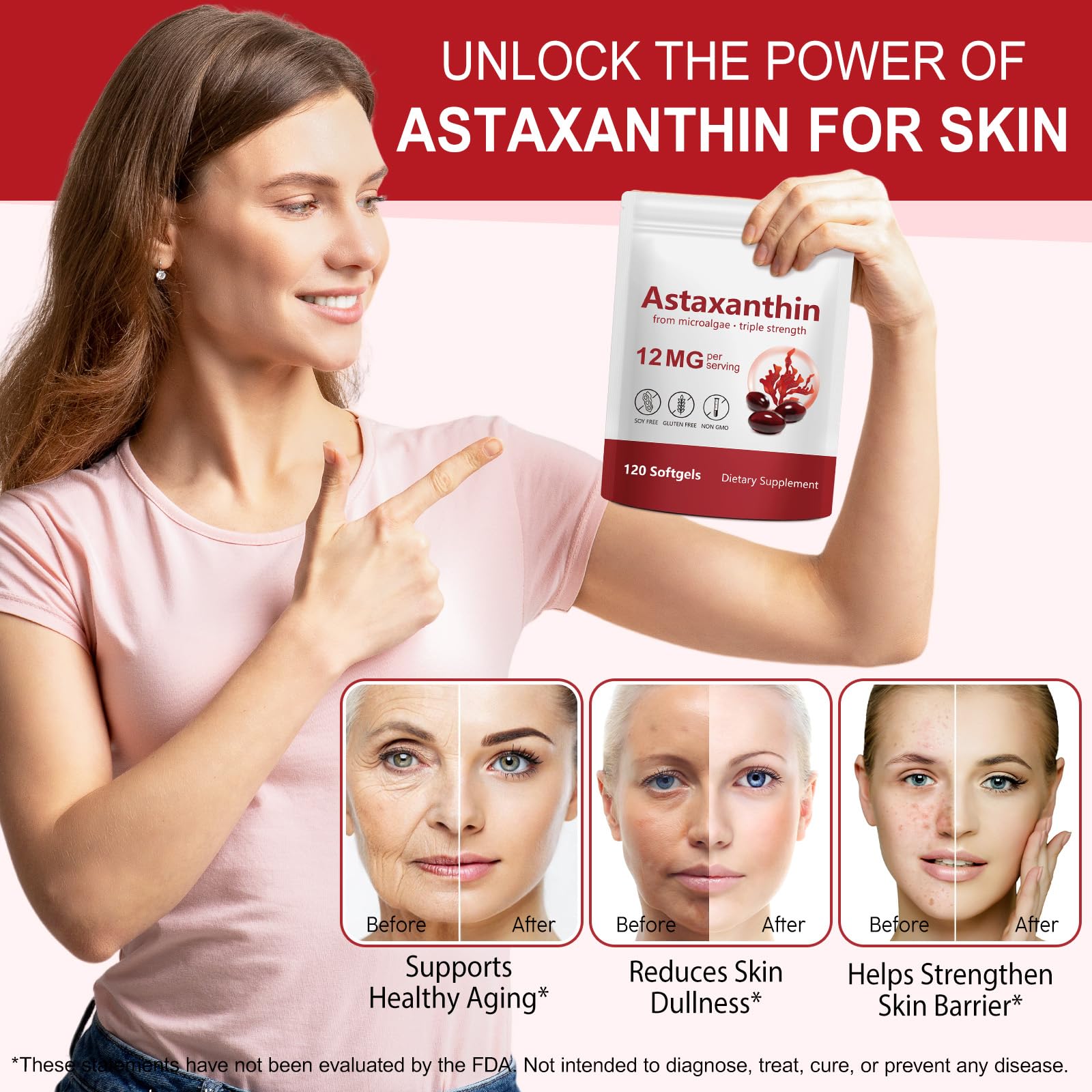 Rulviou Astaxanthin Softgels packaging details