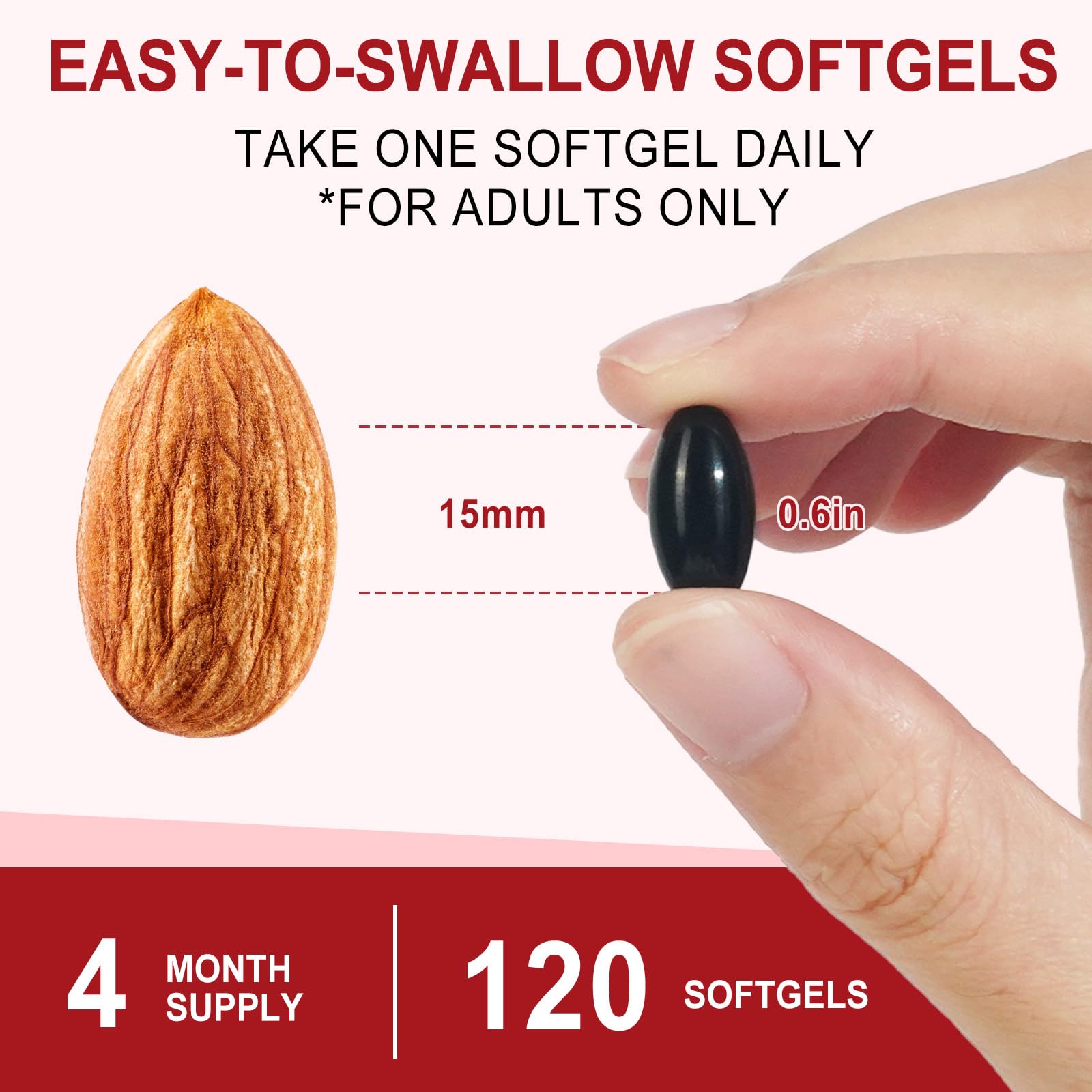 Rulviou Astaxanthin Softgels side view