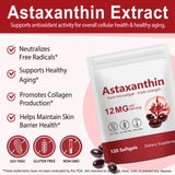 Rulviou Astaxanthin Softgels with dosage information