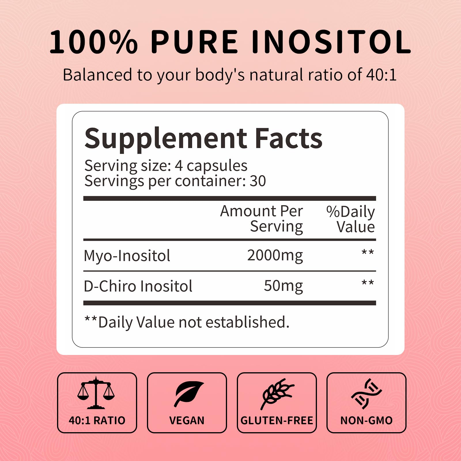 RUNICA Inositol Supplement bottle top view