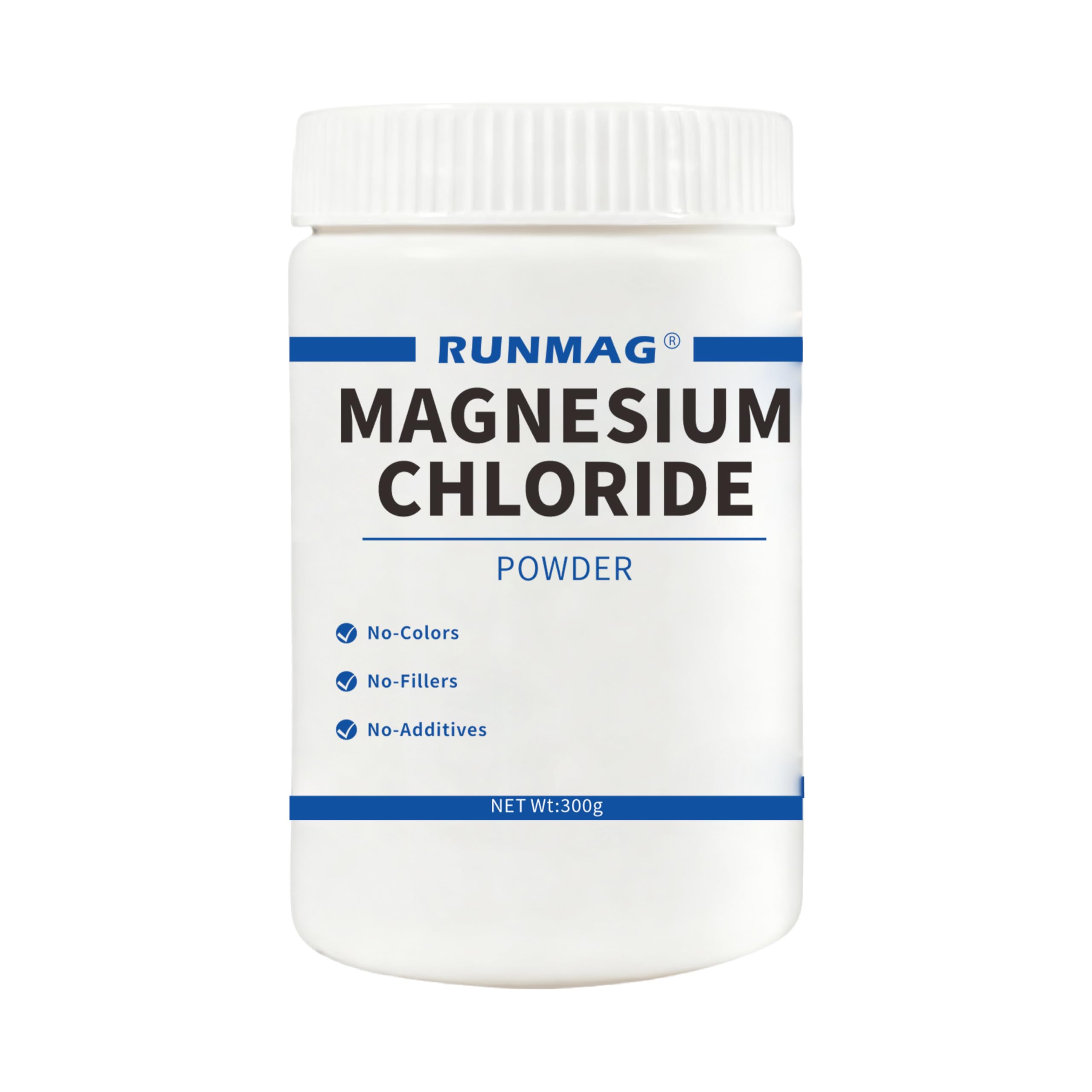 RUNMAG Magnesium Chloride Powder in a glass of water